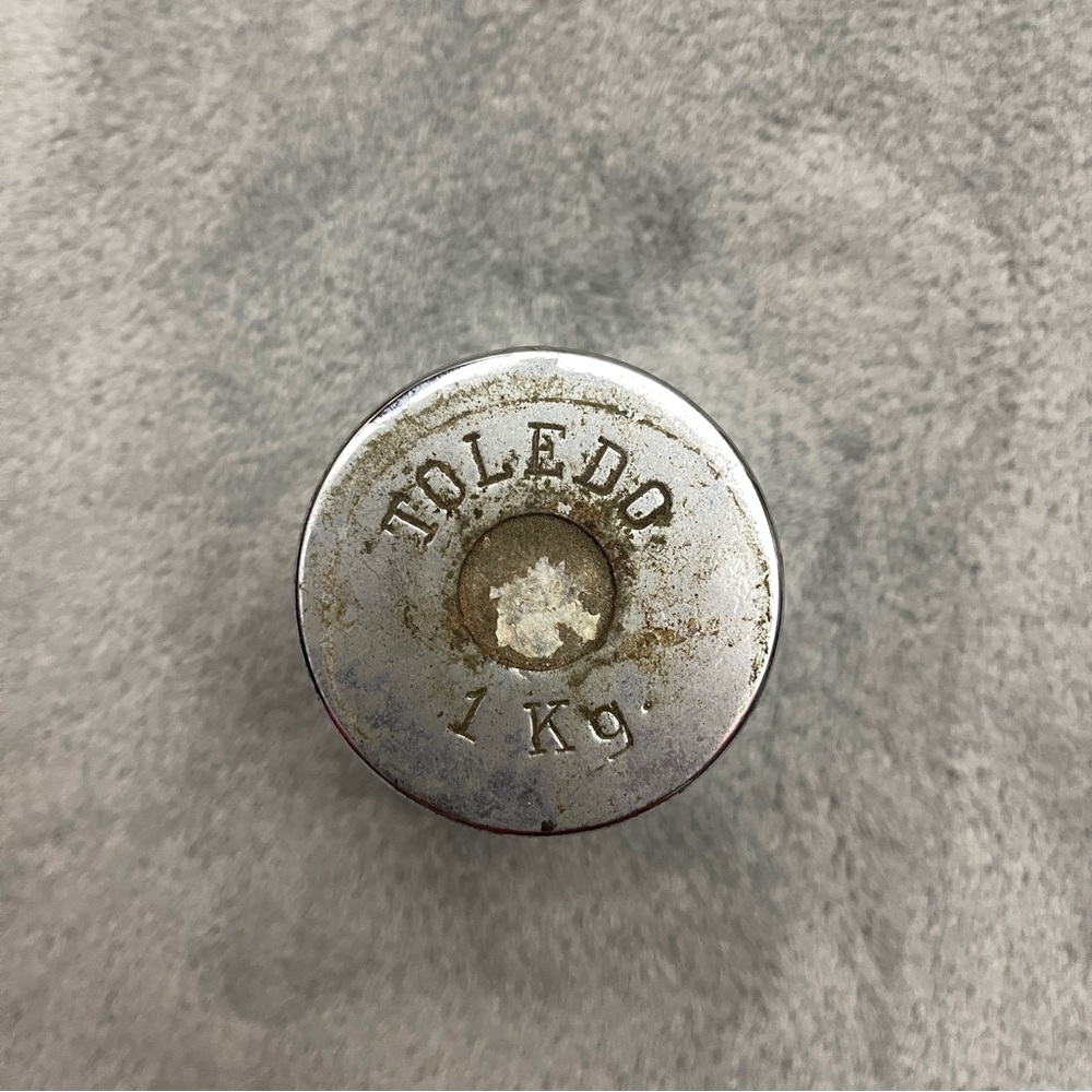 Toledo 1 Kilogram Calibrated Scale Weight Chrome 1kg